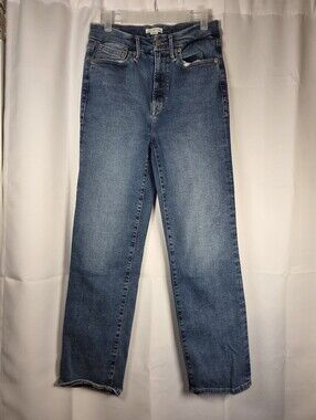 Good American Always Fits Straight Leg Denim Blue Jeans Women's Size 6-12